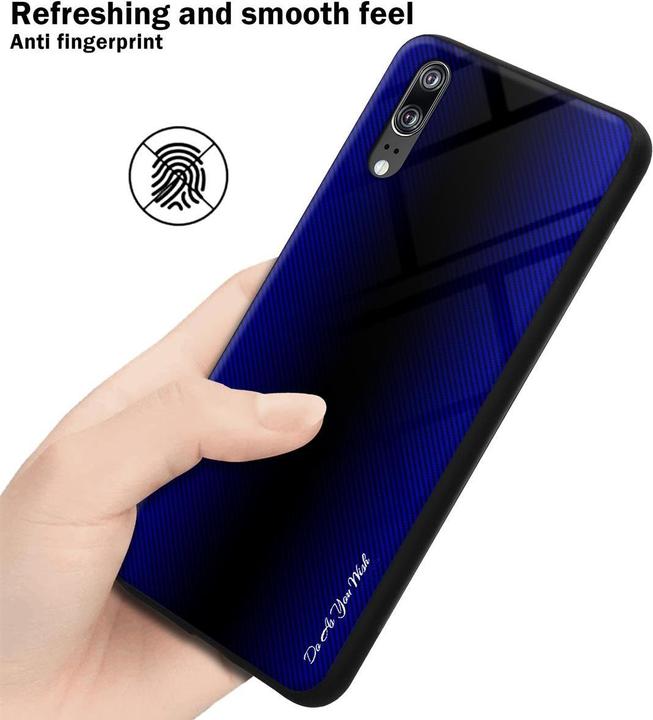Actual product image Cadorabo TPU Striped Glass Cover (Cubot P20)