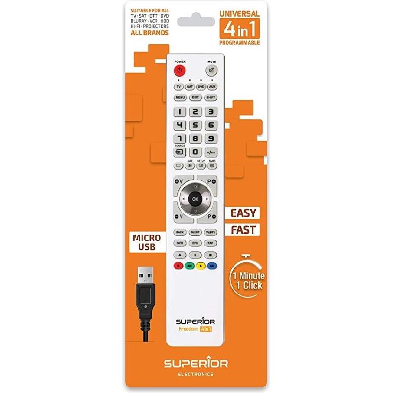 Thumbnail - Superior Freedom-4/1 (Universal Fernbedienung, Infrarot), Fernbedienung, Weiss