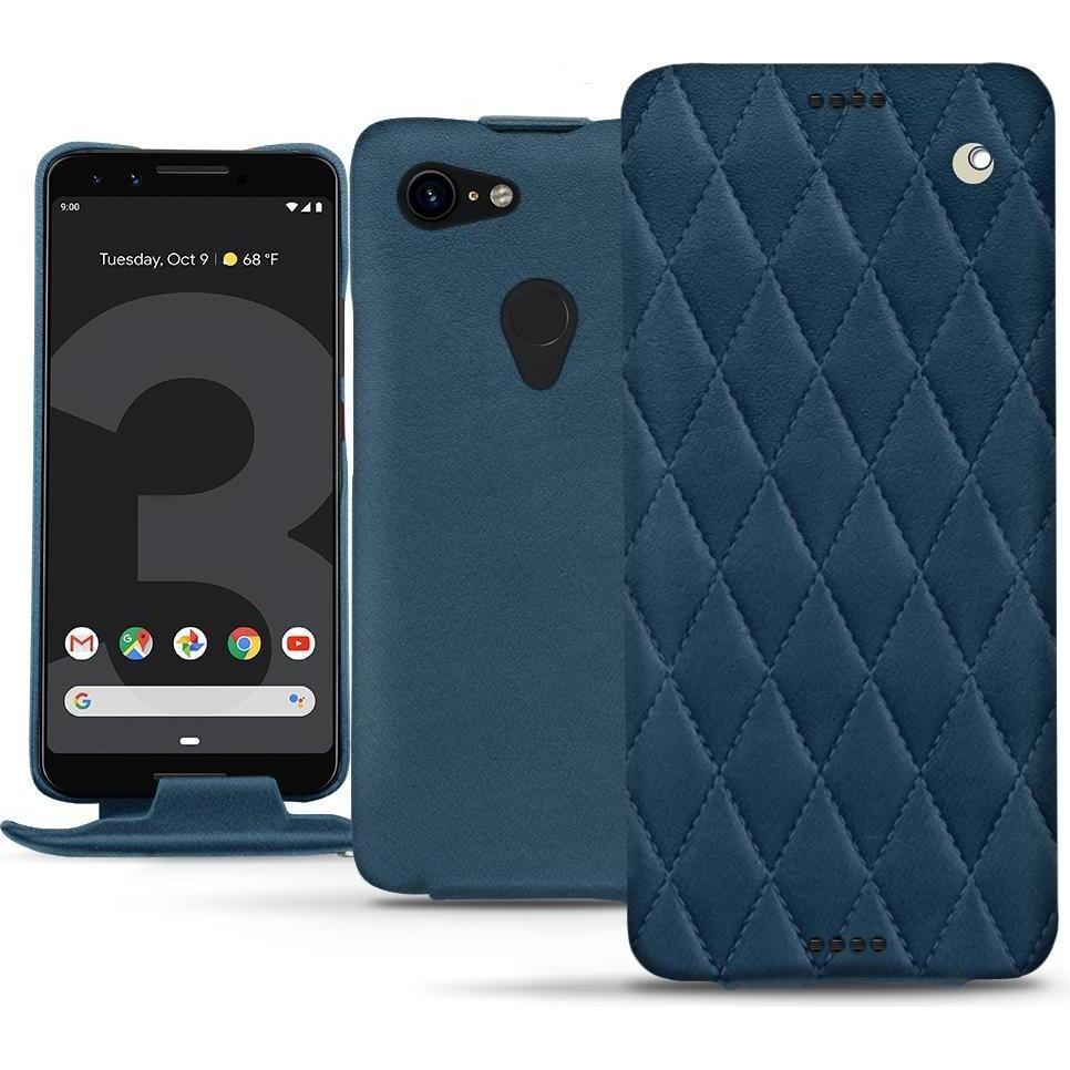Noreve Lederschutzhülle vertikal (Google Pixel 3), Smartphone Hülle, Blau