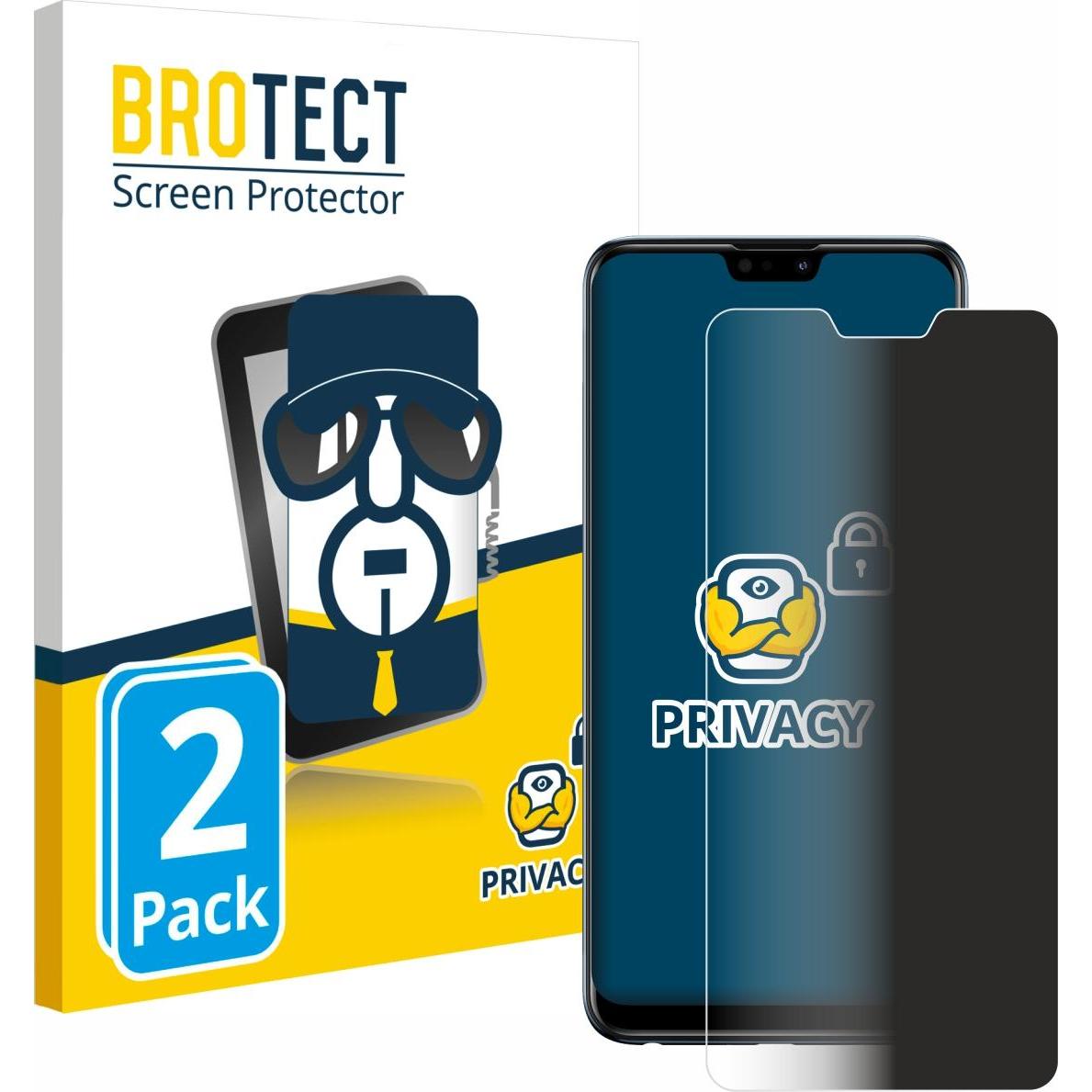 BROTECT Sichtschutzfolie Anti-Spy Privacy Folie Blaulicht-Schutz (2 Stück, Asus Zenfone Max Pro (M2)), Smartphone Schutz...