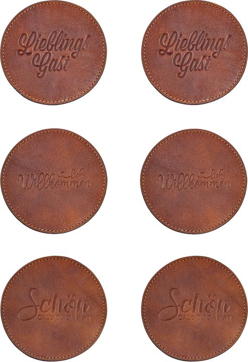 Produktbild 0714 6er-Set Getränkeuntersetzer (6x, Glasuntersetzer)