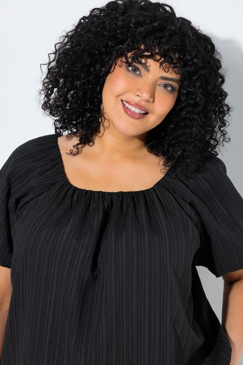 Immagine prodotto Ulla Popken Bluse, Oversized, Carmen-Ausschnitt, Halbarm, Futter (46, 48)