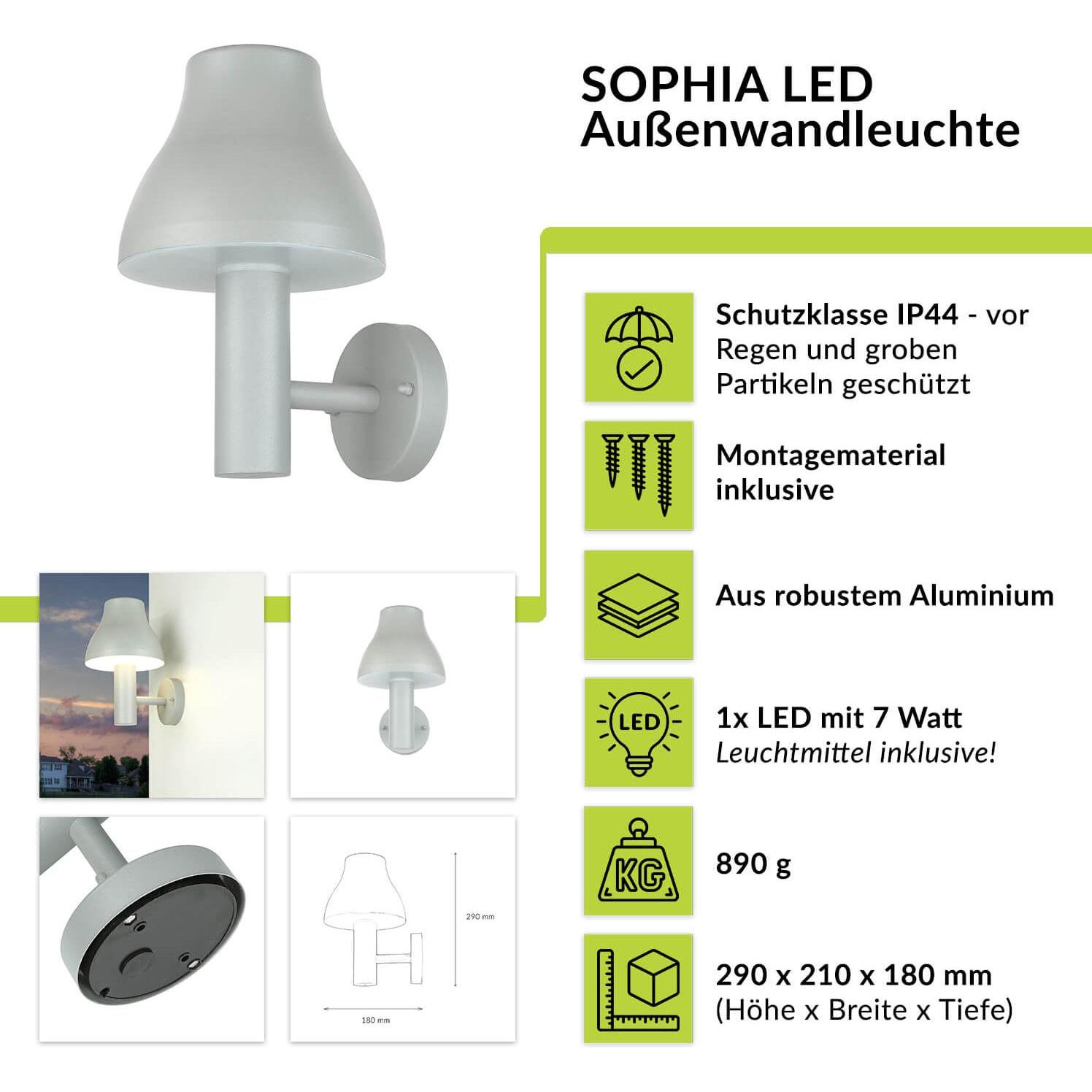 Thumbnail - Wofi, Gartenbeleuchtung, Sofia (680 lm, IP44)