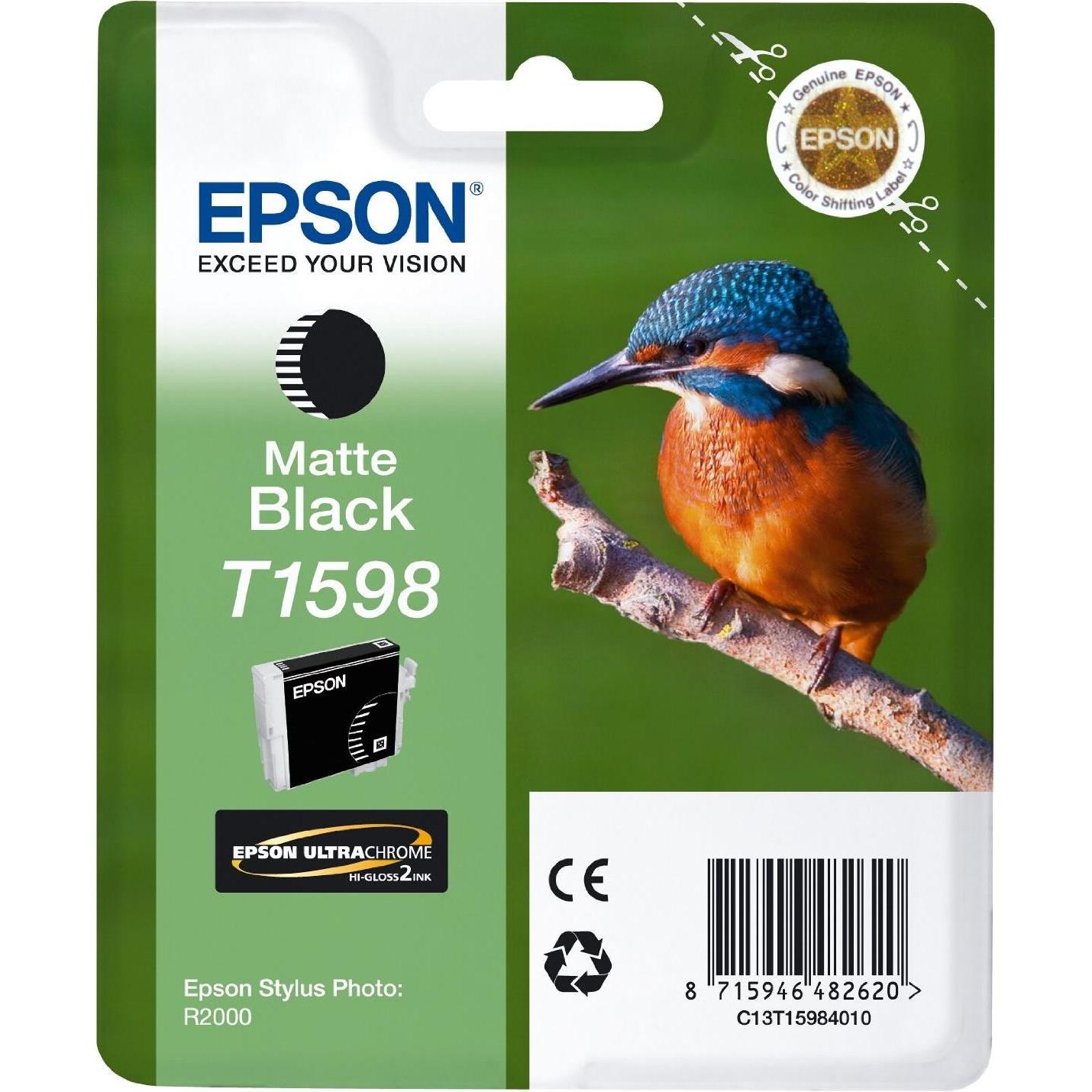 Epson, Druckerpatrone, T1598 Ultra Chrome Hi-Gloss2 (BK)