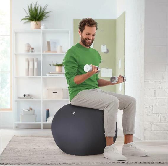 Actual product image Leitz Seat Ball Active Ø 55cm velvet grey (55 cm)