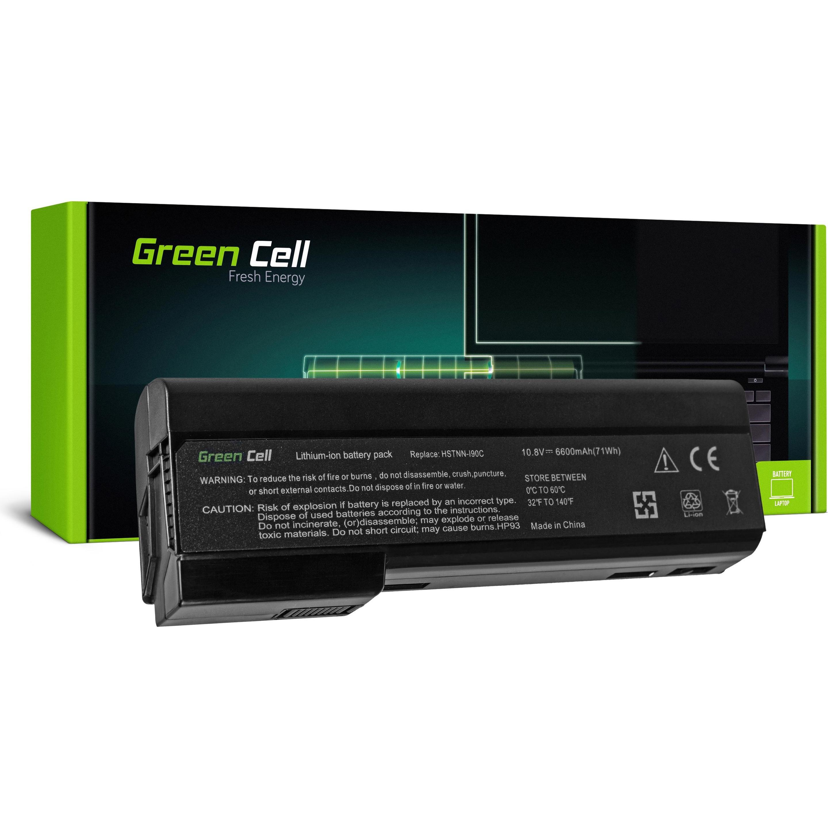 GreenCell Cell HP93 Notebook-Ersatzteil Akku (9 Zellen, 6600 mAh), Notebook Akku, Schwarz