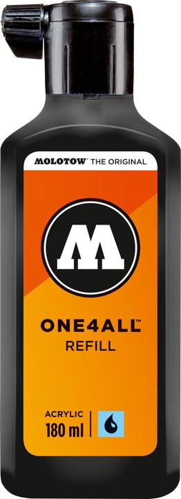 Molotow Nachfülltinte One4All für Permanentmarker 180ml signalschwarz (1 Stk., Schwarz)