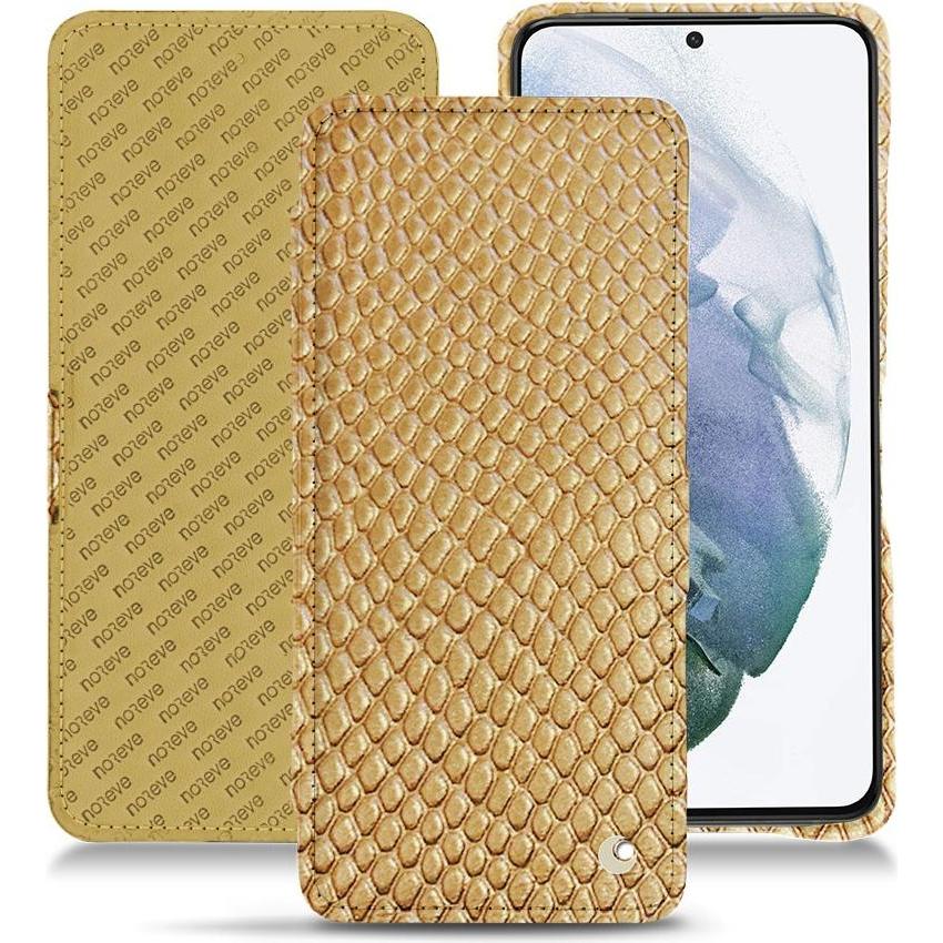 Noreve Lederschutzhülle horizontal (Samsung Galaxy S21+), Smartphone Hülle, Beige