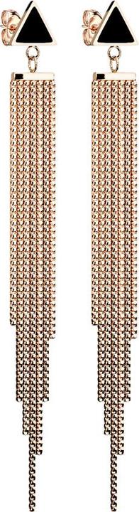 Immagine prodotto Star Piercing Orecchini pendenti in oro rosa catena a scudo (senza ottone, Acciaio chirurgico 316L)