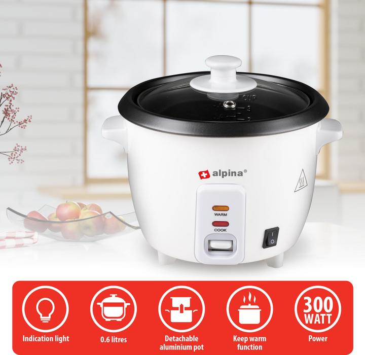 Image du produit alpina Cuiseur à riz avec cuillère en plastique