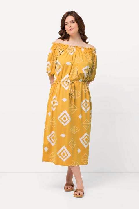Produktbild Ulla Popken Maxikleid, Carmen-Ausschnitt, Halbarm (50, 52)