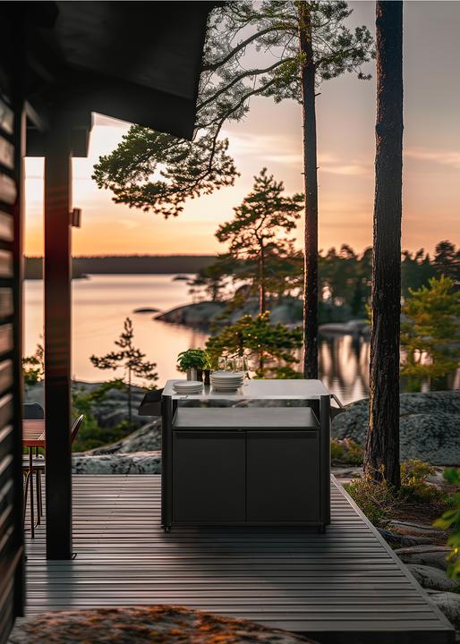 Actual product image Mustang Storage cabinet with side table