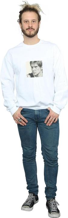 Actual product image Star Wars Mens Han Solo Drawing Sweatshirt (S)