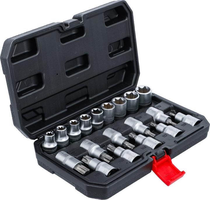 Image du produit BGS Bit Socket / Socket Set | 12.5 mm (1/2") Drive | T-Star (pour Torx) / E-Type | 19 pcs.