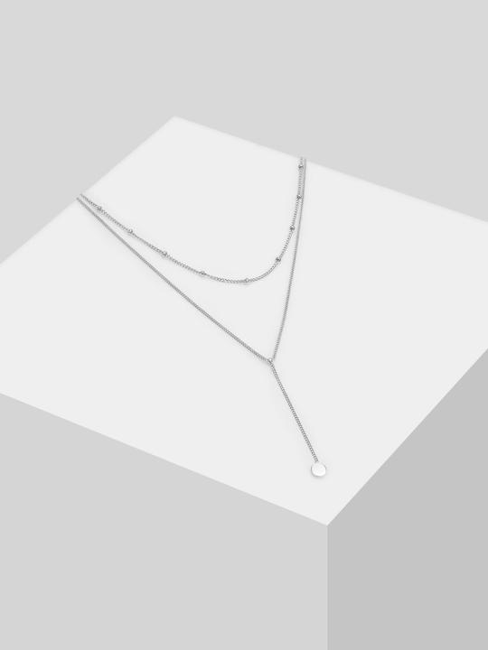 Image du produit Elli Layer Y-Kette Plättchen (Argent 925, 45 - 48 cm)