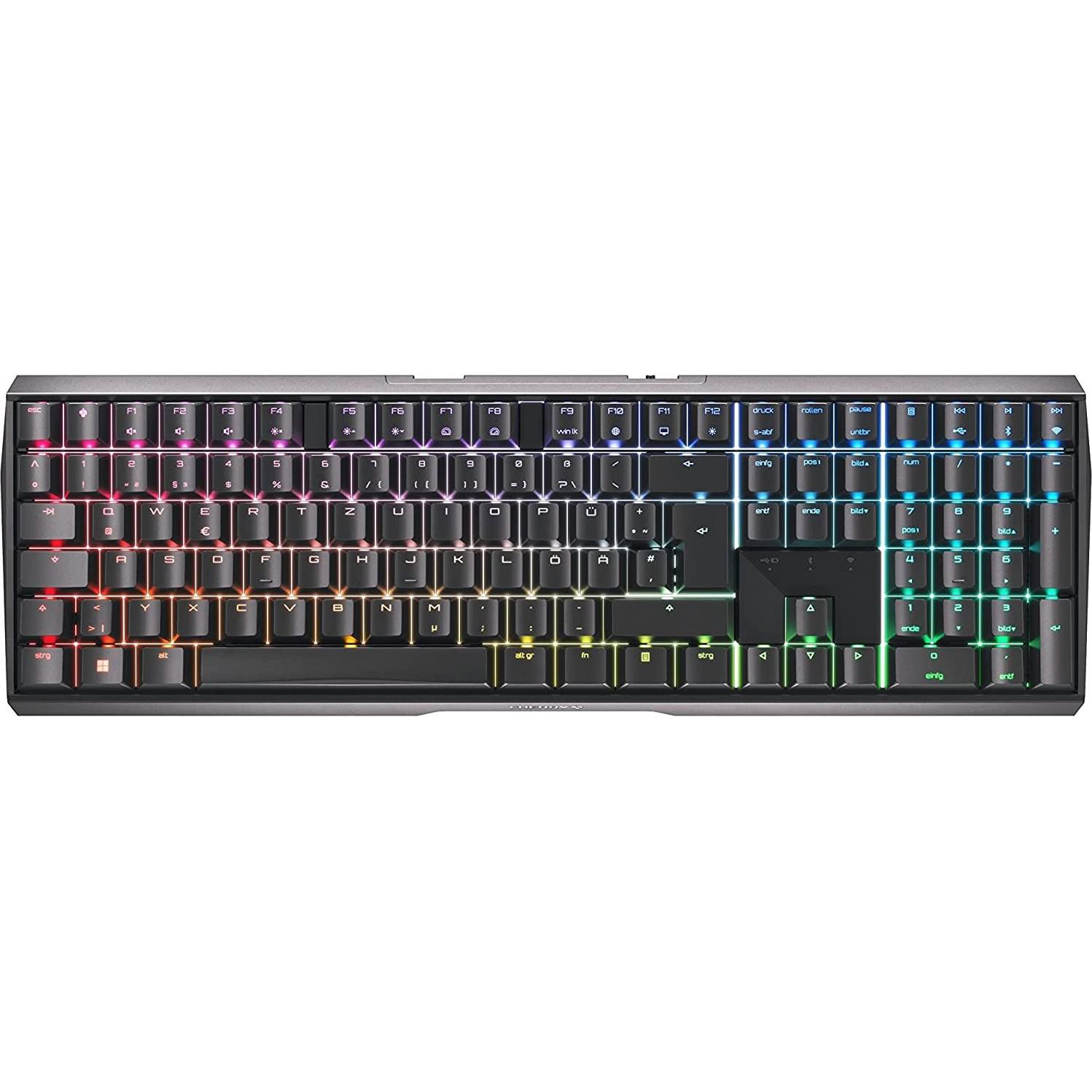 CHERRY xtrfy MX 3.0S (DE, Kabellos, Kabelgebunden), Tastatur, Schwarz