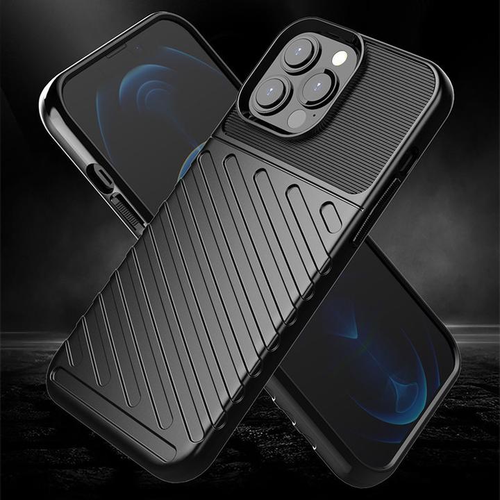 Produktbild Hurtel Thunder Case Flexibel Robuste Panzer Handyhülle TPU Schutzhülle für iPhone 13 Pro Max schwarz (Apple iPhone 13 Pro Max)