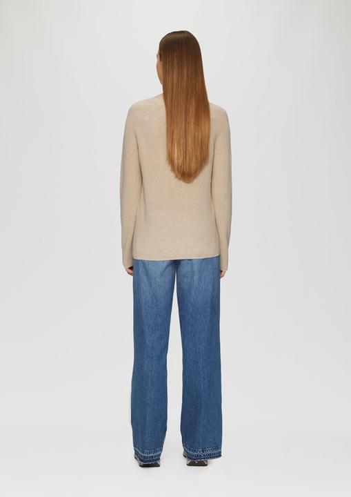 Produktbild S.Oliver Strickpullover Strickpullover mit V-Ausschnitt und Raglan-Ärmeln (44)