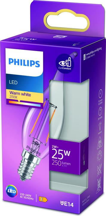 Productafbeelding Philips BA35 (E14, 2 W, 250 lm, 1 x, E)