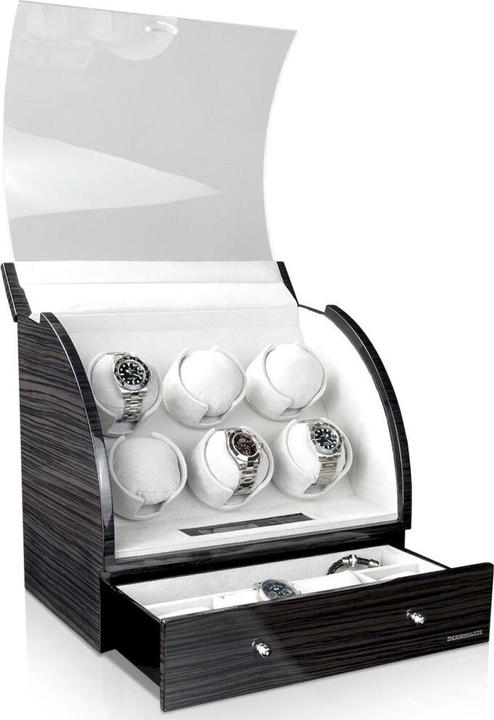 Actual product image Designhütte Watchwinder Basel 6 LCD - Dark Oak (6 x)