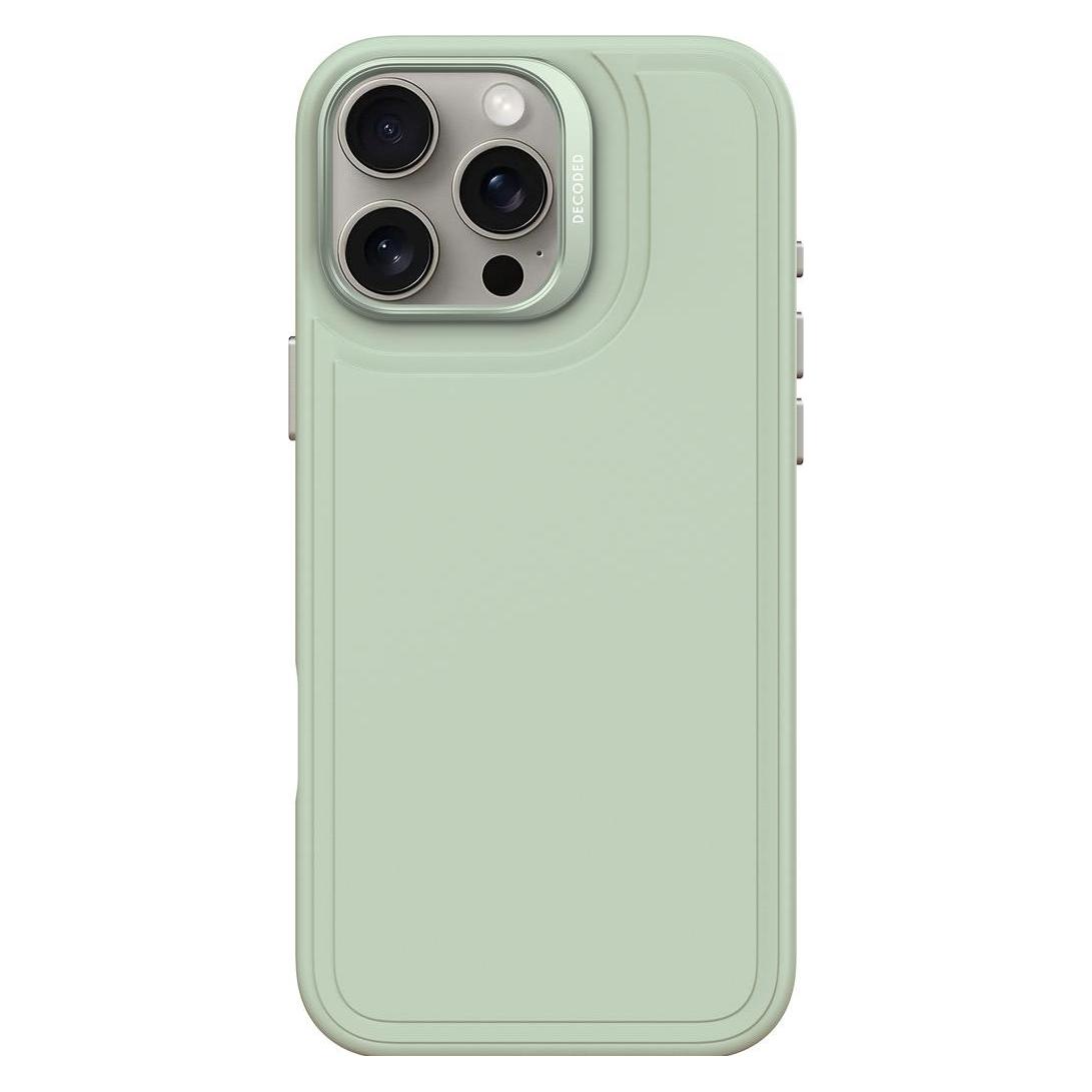 Decoded AntiMicrobial Silicone Stacks Backcover Case With MagSafe For IPhone 16 Pro Max - Green (Apple IPhone 16 Pro Max), Smartphone Hülle, Grün