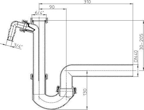 Actual product image Mateu Siphon (Tube siphon, 6/4")