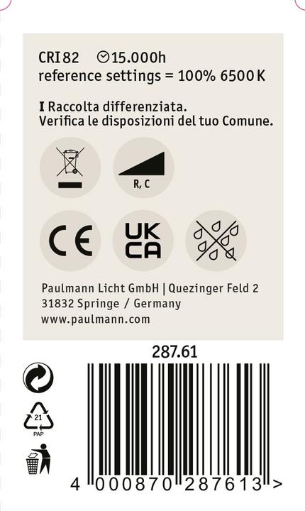 Actual product image Paulmann Drop (E14, 5 W, 470 lm, 1 x, F)