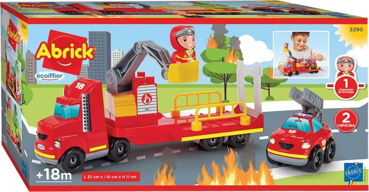 Produktbild Ecoiffier Abrick Feuerwehr Zwei Fahrzeuge, Bewegliche Elemente 34 Zubehör