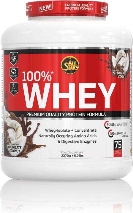 Image du produit All Stars 100% Whey Protein (boîte de 2270) (Chocolat, Noix de coco, 1 pcs, 2270 g)