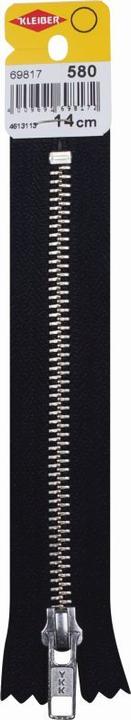 Kleiber Reiáverschluss, Metall, L„nge: 140 mm, schwarz (14 cm)