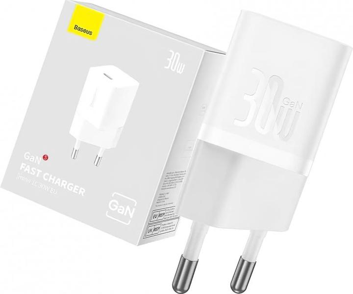 Produktbild Baseus Mini wall charger GaN5 30W (white) (30 W, 1 Port)