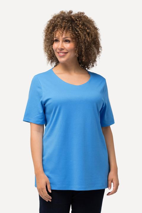 Produktbild Ulla Popken Shirt, doppellagige Vorderseite, Slim, Rundhals, Halbarm (56)