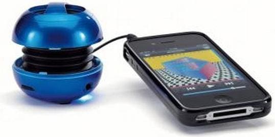 Actual product image Clip Sonic Wired Mini Speaker blue