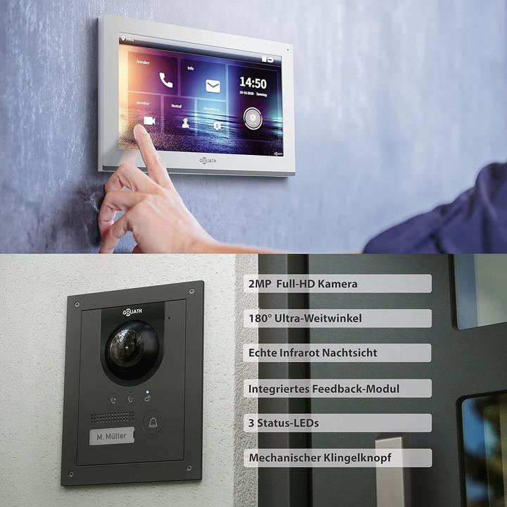 Produktbild Goliath Toys GOLIATH IP Video Türsprechanlage Unterputz Set für 1 Familienhaus