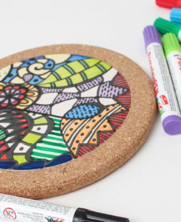 Actual product image I Am Creative Cork trivet, pan and pot trivet, set of 10 pcs. (10 x, Pan coaster)