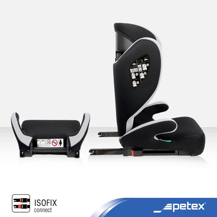 Actual product image Petex Basic Plus 1601 grey HDPE according to ECE R129 Child seat grey (Child seat, ECE R129/i-Size Standard)