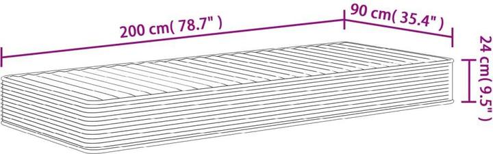 Actual product image vidaXL Schaumstoffmatratze (Foam core, 90 x 200 cm)