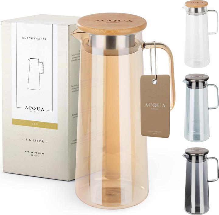 Produktbild Acqua di Amalfi Wasserkaraffe Gold/Bamboo