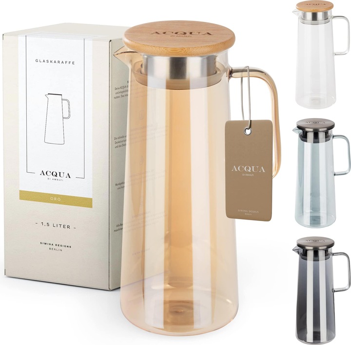 Produktbild ACQUA di Amalfi Wasserkaraffe Gold/Bamboo