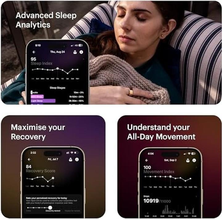 Actual product image Ultrahuman Ring AIR size 14 (60, Raw Titanium)