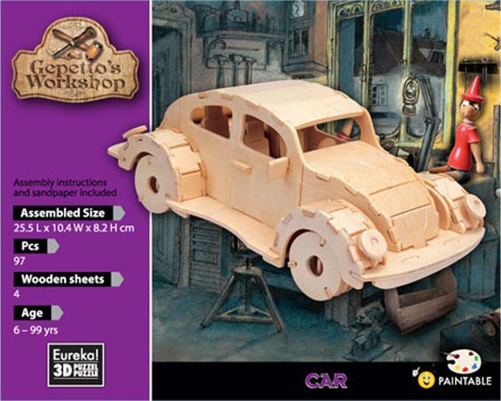 Eureka! Gepetto's Workshop Holzbaukasten 3D - Auto (97 Teile)
