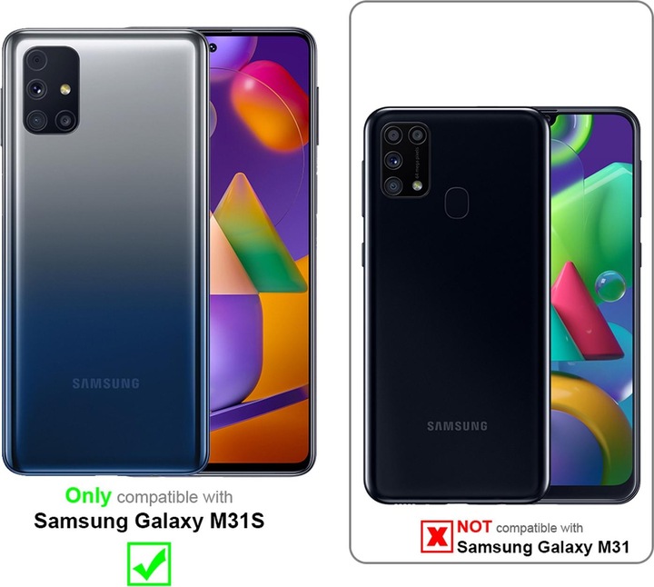 Actual product image Cadorabo Book Invisible Magnet Cover (Samsung Galaxy M31s)