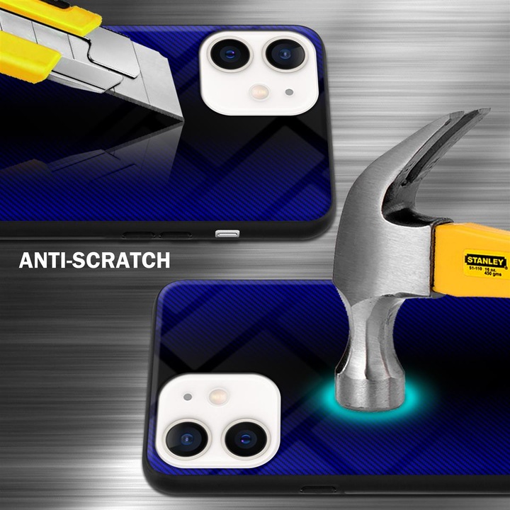 Productafbeelding Cadorabo TPU gestreepte glasplaat (Apple iPhone 12 mini)