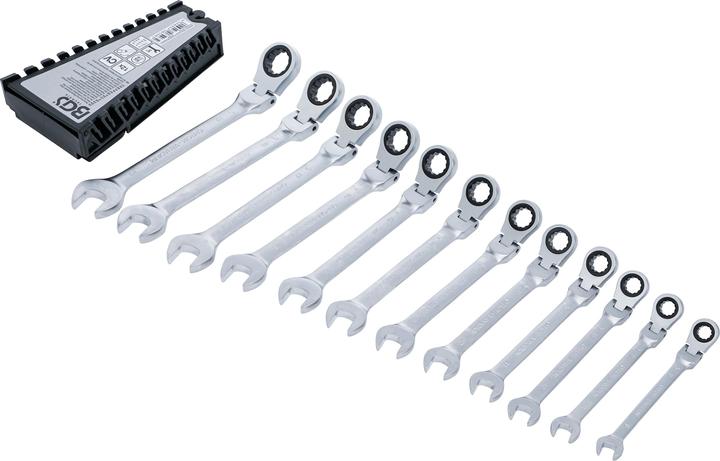Actual product image BGS Ratchet Combination Wrench Set adjustable 8 - 19 mm 12 pcs. (19 mm, 12 mm, 14 mm, 16 mm, 10 mm, 18 mm, 17 mm, 11 mm, 15 mm, 8 mm, 9 mm, 13 mm)