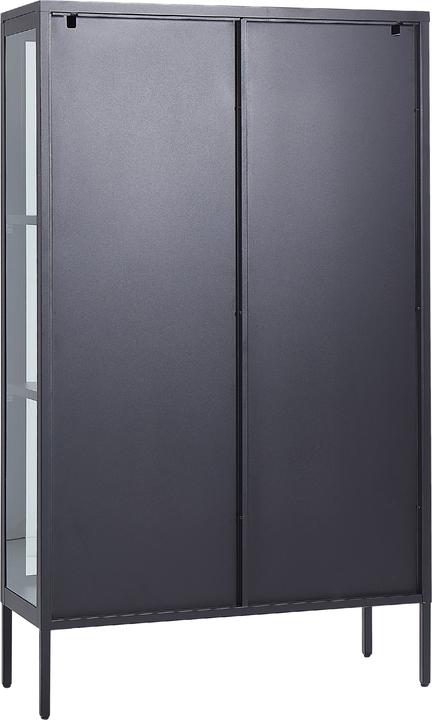 Image du produit Beliani Vitrine en verre métal noir 150 cm NASH (90 x 150 cm)