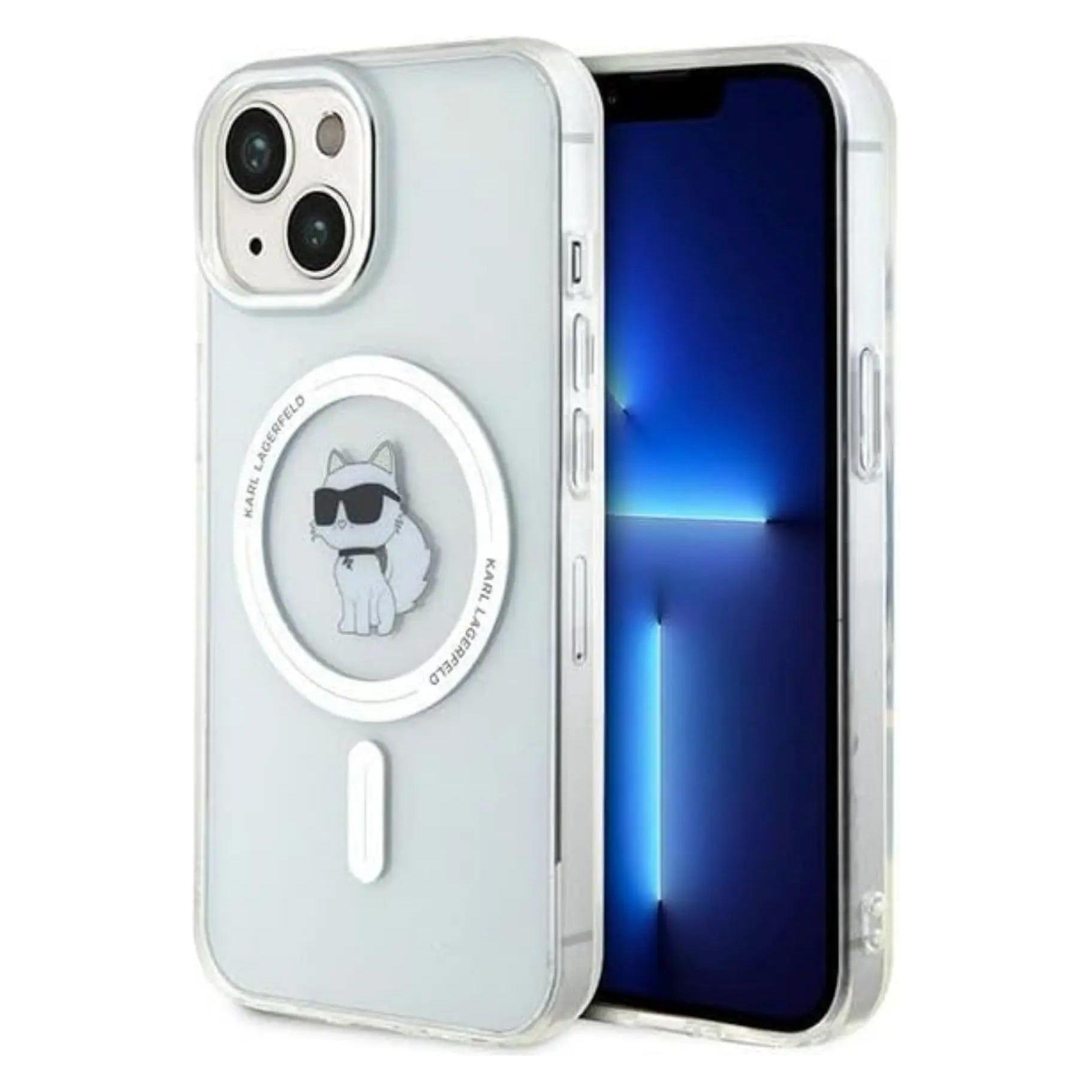Karl Lagerfeld KLHMP15SHFCCNOT IPhone 15 6.1" Transparent Hardcase Iml Choupette MagSafe (Apple IPhone 15), Smartphone Hülle, Transparent