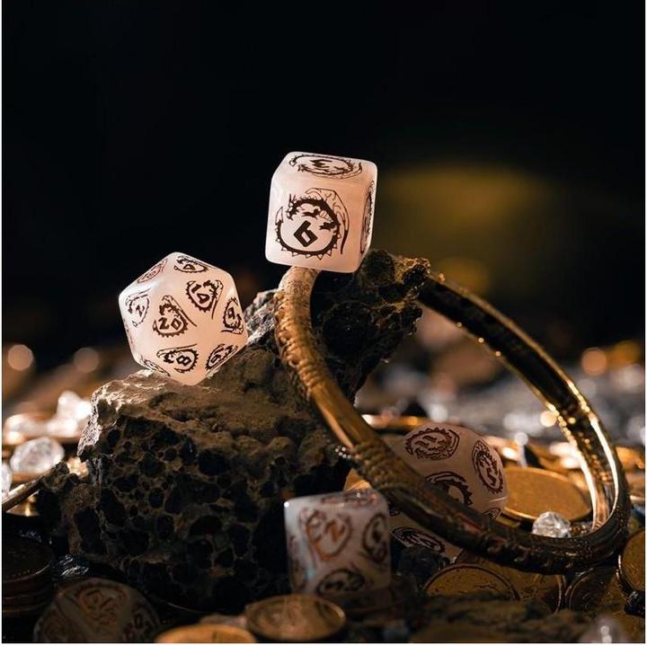 Actual product image Q Workshop SDRA4T - Dragons Dice Set, Quartz