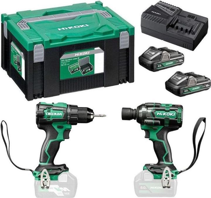 Productafbeelding Hitachi HIKOKI ZESTAW 18V KC18DE WLZ (DS18DE+WR18DH) 2x4,0Ah HITSYSTEM