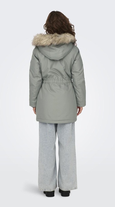 Produktbild Only Kapuze mit abnehmbarem Kunstfell-Rand Gerippte Ärmelbündchen Parka Langer Parka (S)