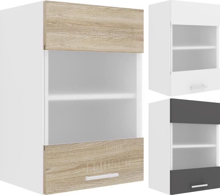 Immagine prodotto VCM Mobile da Cucina Larghezza 40 cm Armadio a Parete con Anta in Vetro Opaco Mobili da Cucina Esilo (60 x 40 x 31 cm)